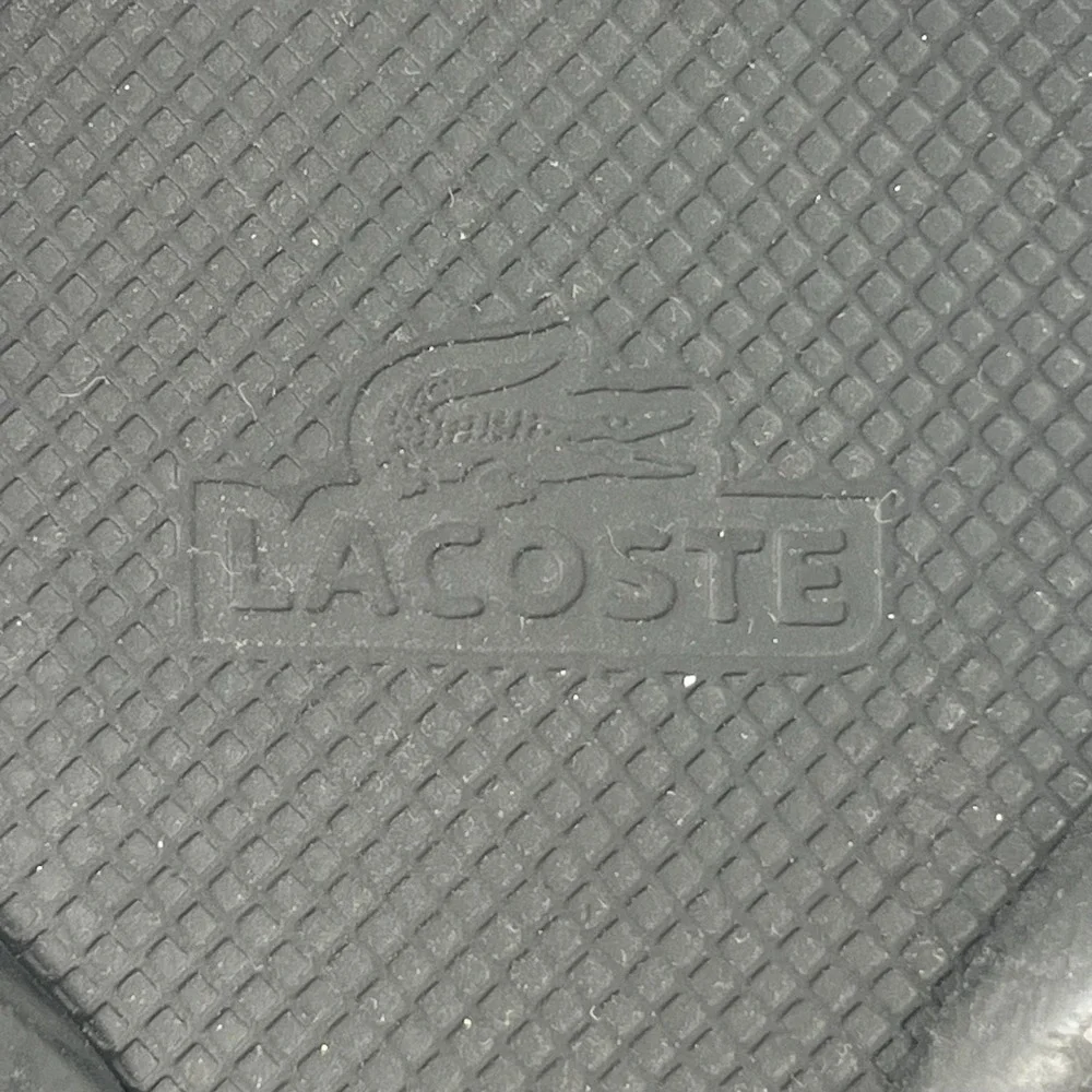 Lacoste‎ Flip Flop Beach Sandals Black with Logo Men's US Size 12 VTG NEW